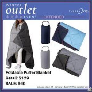 Foldable Puffer Blanket, Thirty-One